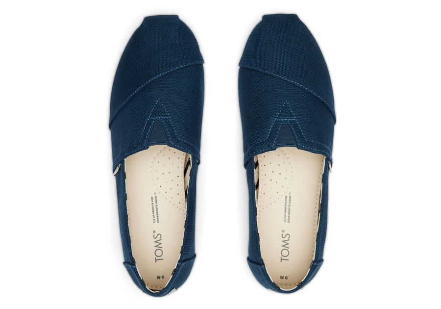 Details about   Toms Classic Grey Blue Dots Womens Canvas Espadrilles Shoes 